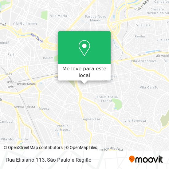 Rua Elisiário 113 mapa