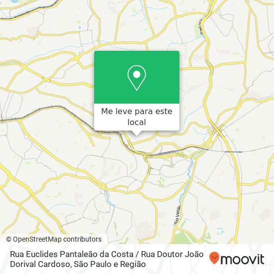Rua Euclides Pantaleão da Costa / Rua Doutor João Dorival Cardoso mapa
