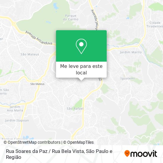 Rua Soares da Paz / Rua Bela Vista mapa