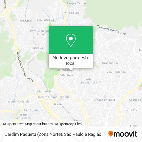 Jardim Paqueta (Zona Norte) mapa