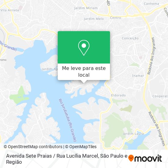 Avenida Sete Praias / Rua Lucília Marcel mapa