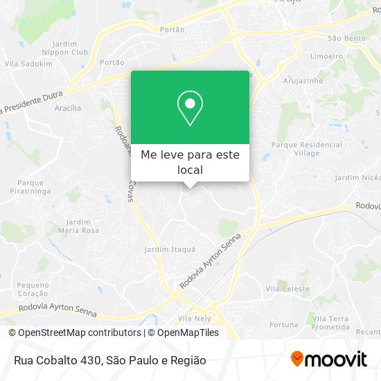 Rua Cobalto 430 mapa