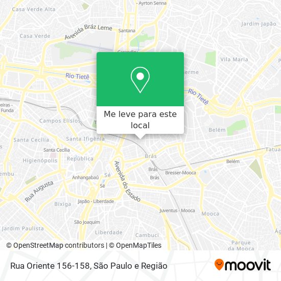 Rua Oriente 156-158 mapa