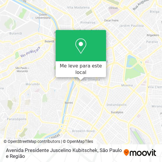 Avenida Presidente Juscelino Kubitschek mapa