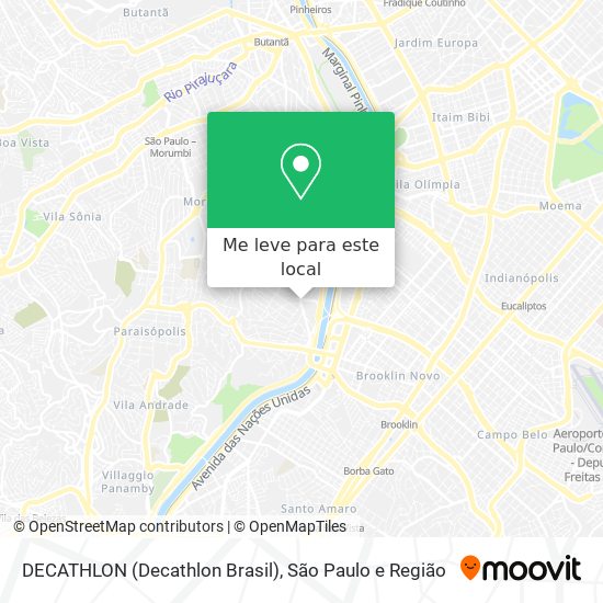 Como chegar até DECATHLON (Decathlon Brasil) em Morumbi de Ônibus, Metrô ou  Trem?