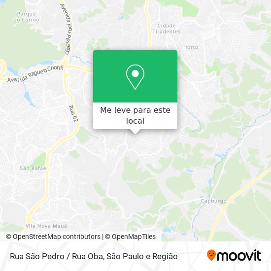 Rua São Pedro / Rua Oba mapa