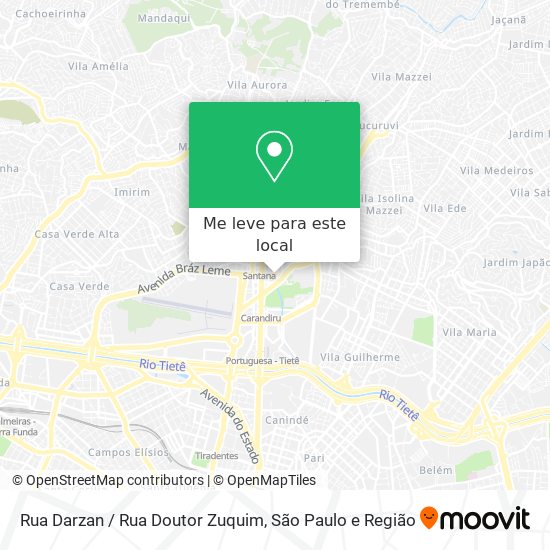 Rua Darzan / Rua Doutor Zuquim mapa