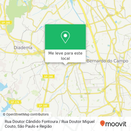 Rua Doutor Cândido Fontoura / Rua Doutor Miguel Couto mapa