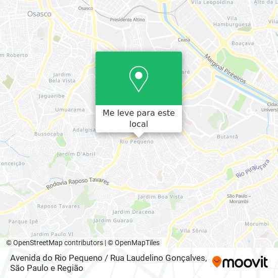 Avenida do Rio Pequeno / Rua Laudelino Gonçalves mapa