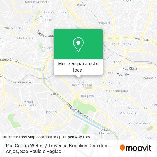 Rua Carlos Weber / Travessa Brasilina Dias dos Anjos mapa