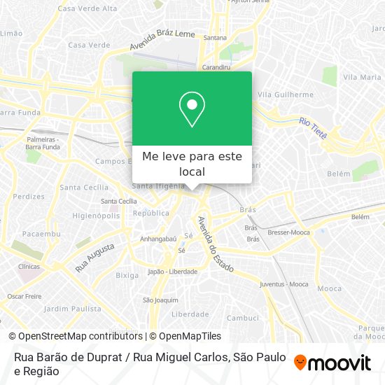 Rua Barão de Duprat / Rua Miguel Carlos mapa