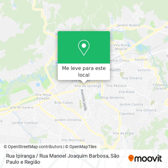 Rua Ipiranga / Rua Manoel Joaquim Barbosa mapa