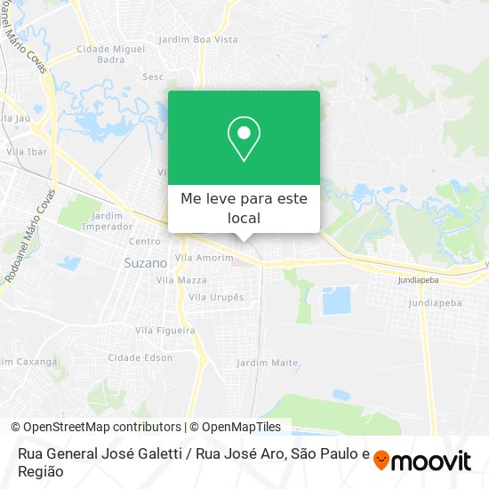 Rua General José Galetti / Rua José Aro mapa
