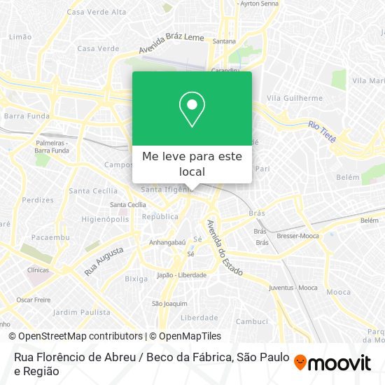 Rua Florêncio de Abreu / Beco da Fábrica mapa