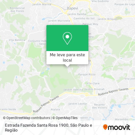 Estrada Fazenda Santa Rosa 1900 mapa