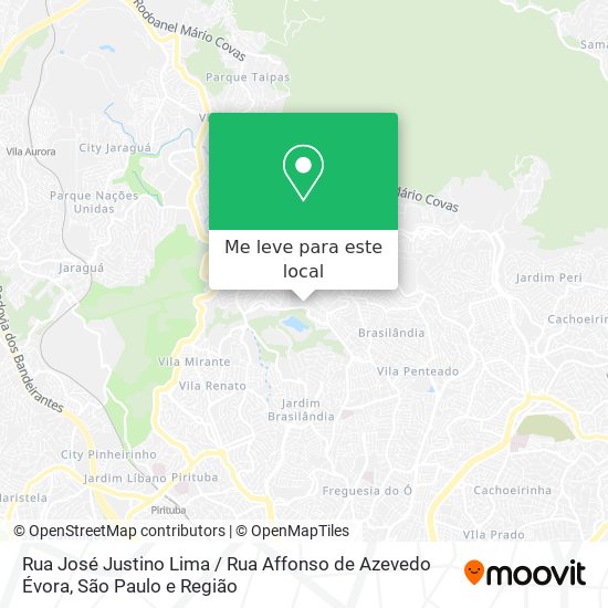 Rua José Justino Lima / Rua Affonso de Azevedo Évora mapa