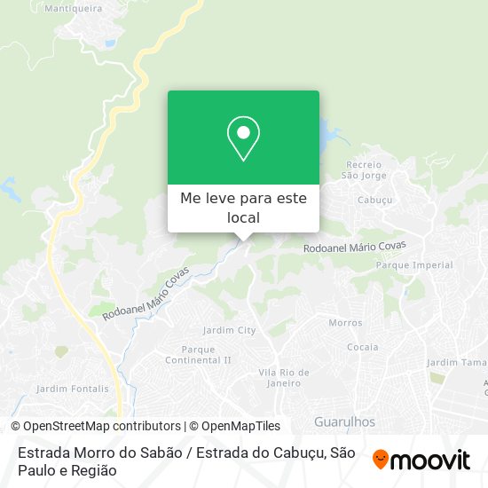 Estrada Morro do Sabão / Estrada do Cabuçu mapa