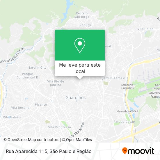 Rua Aparecida 115 mapa