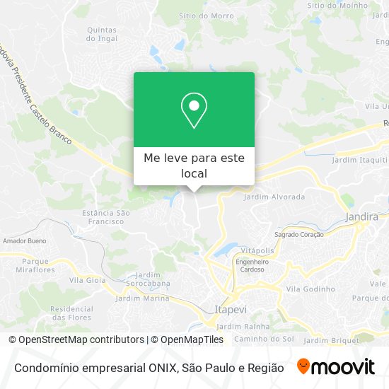 Condomínio empresarial ONIX mapa
