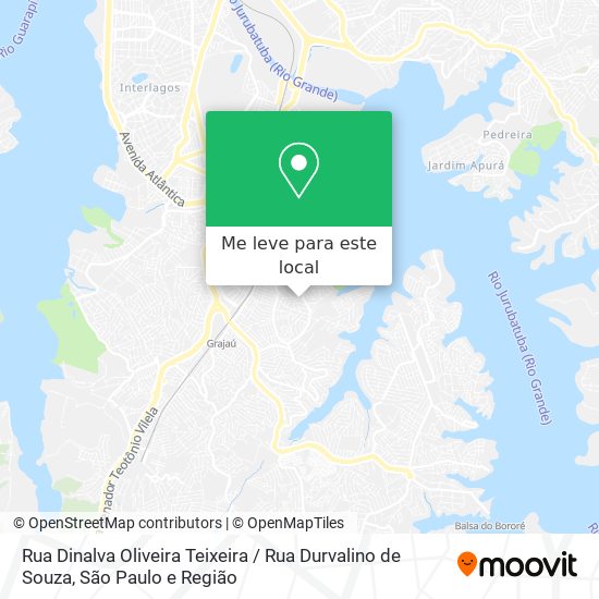 Rua Dinalva Oliveira Teixeira / Rua Durvalino de Souza mapa