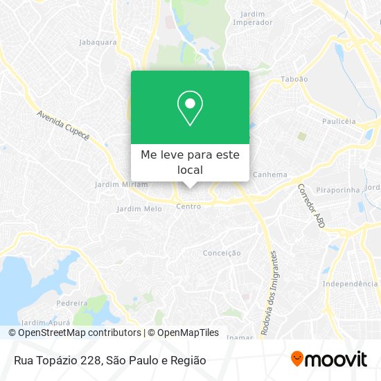 Rua Topázio 228 mapa