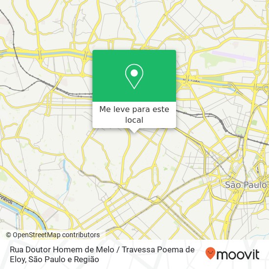 Rua Doutor Homem de Melo / Travessa Poema de Eloy mapa