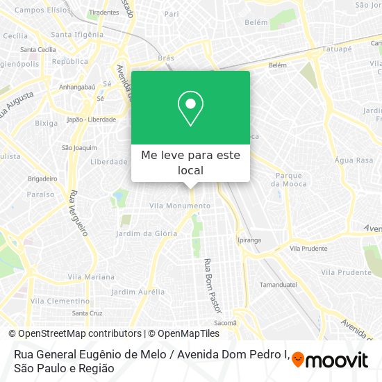 Rua General Eugênio de Melo / Avenida Dom Pedro I mapa