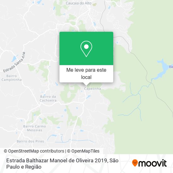 Estrada Balthazar Manoel de Oliveira 2019 mapa