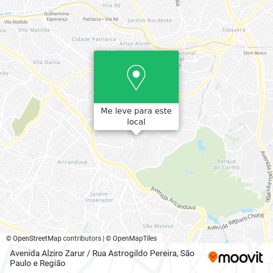 Avenida Alziro Zarur / Rua Astrogildo Pereira mapa