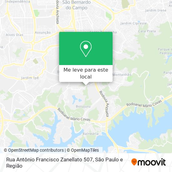 Rua Antônio Francisco Zanellato 507 mapa