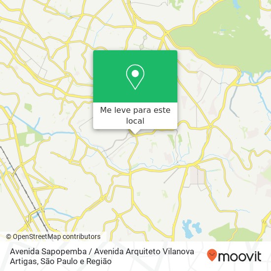 Avenida Sapopemba / Avenida Arquiteto Vilanova Artigas mapa
