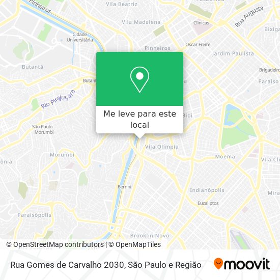 Rua Gomes de Carvalho 2030 mapa