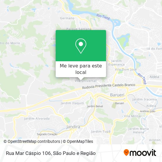 Rua Mar Cáspio 106 mapa
