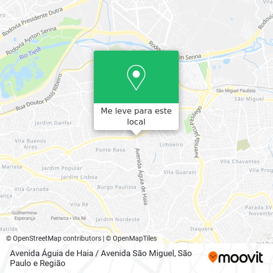 Avenida Águia de Haia / Avenida São Miguel mapa