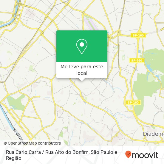 Rua Carlo Carra / Rua Alto do Bonfim mapa