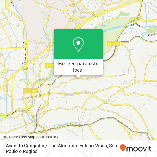 Avenida Cangaíba / Rua Almirante Falcão Viana mapa