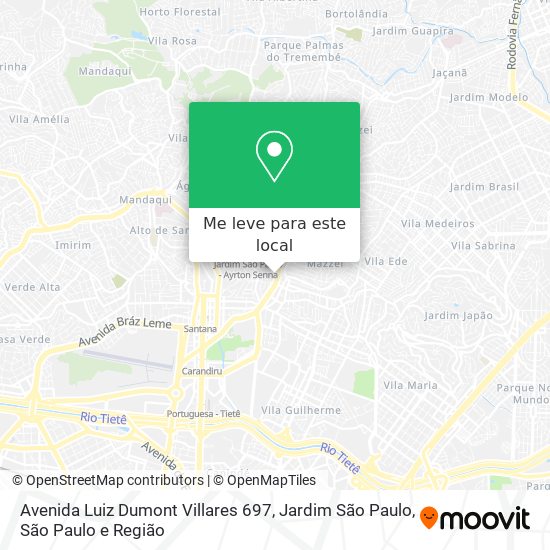 Avenida Luiz Dumont Villares 697, Jardim São Paulo mapa
