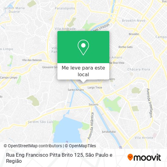 Rua Eng Francisco Pitta Brito 125 mapa
