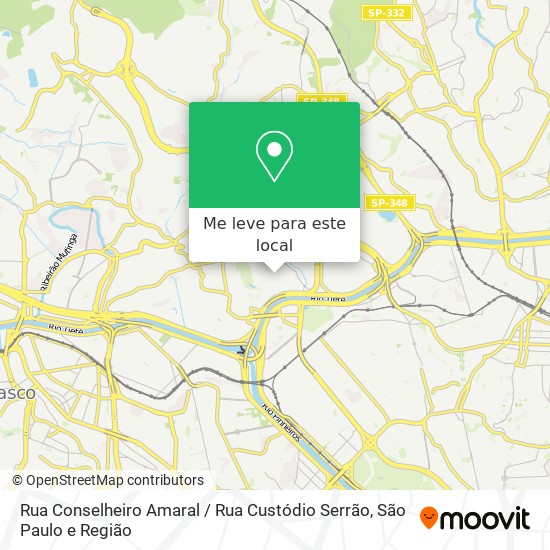 Rua Conselheiro Amaral / Rua Custódio Serrão mapa