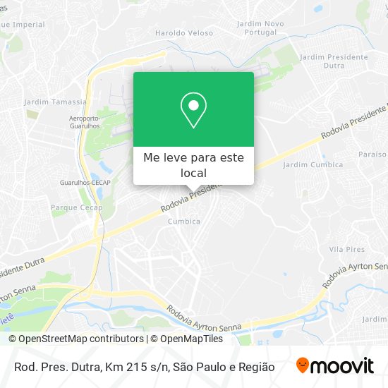 Rod. Pres. Dutra, Km 215 s/n mapa