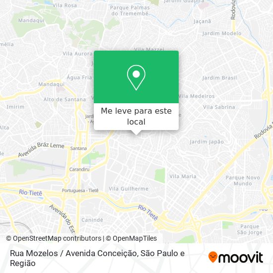 Rua Mozelos / Avenida Conceição mapa