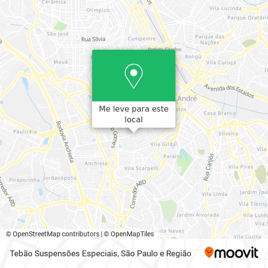 Tebão Suspensões Especiais mapa