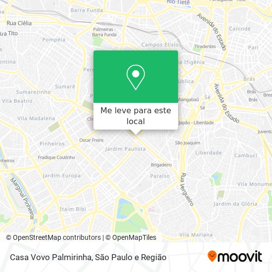 Casa Vovo Palmirinha mapa