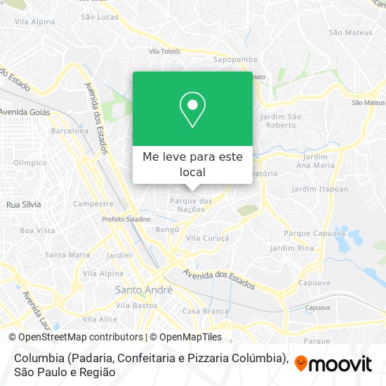 Columbia (Padaria, Confeitaria e Pizzaria Colúmbia) mapa