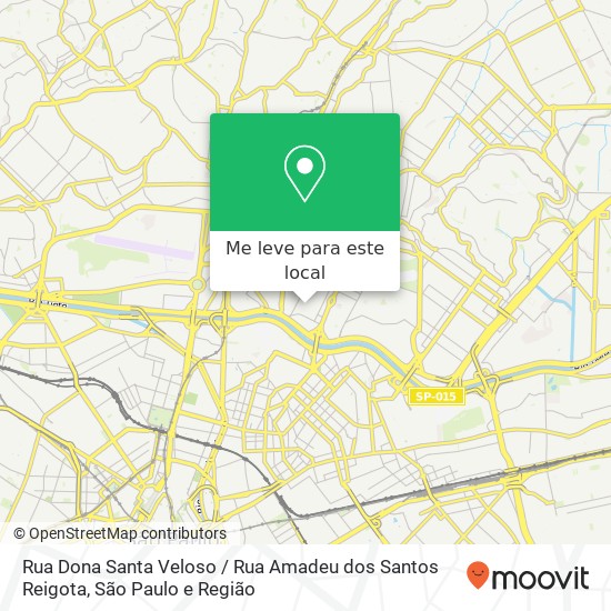 Rua Dona Santa Veloso / Rua Amadeu dos Santos Reigota mapa