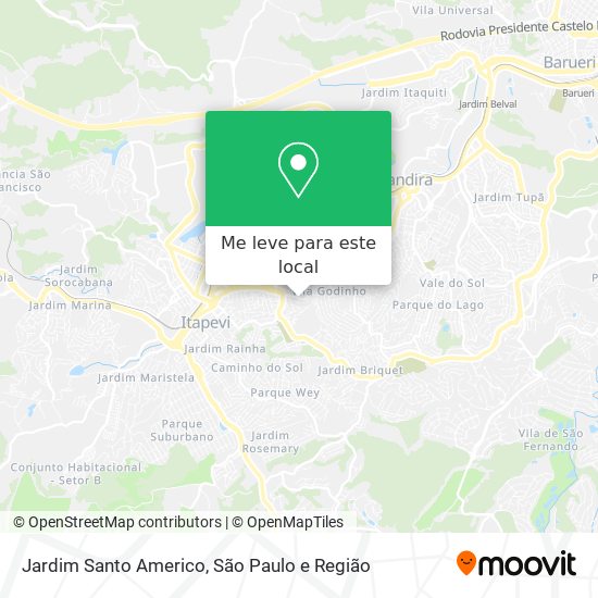 Jardim Santo Americo mapa