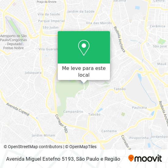 Avenida Miguel Estefno 5193 mapa