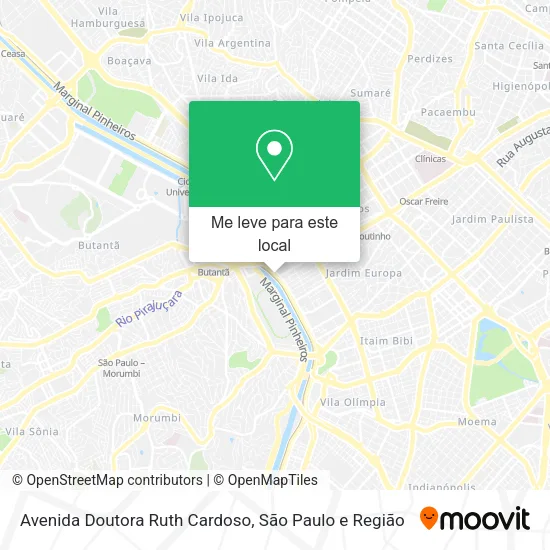 Avenida Doutora Ruth Cardoso mapa