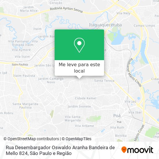 Rua Desembargador Oswaldo Aranha Bandeira de Mello 824 mapa