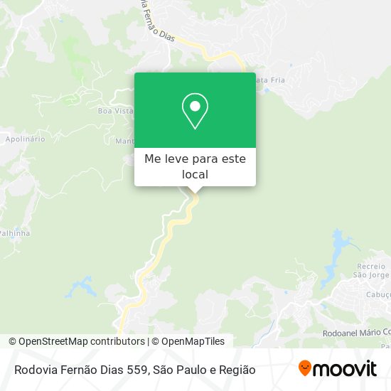 Rodovia Fernão Dias 559 mapa
